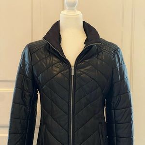 Bcbg reversible black and army green moto